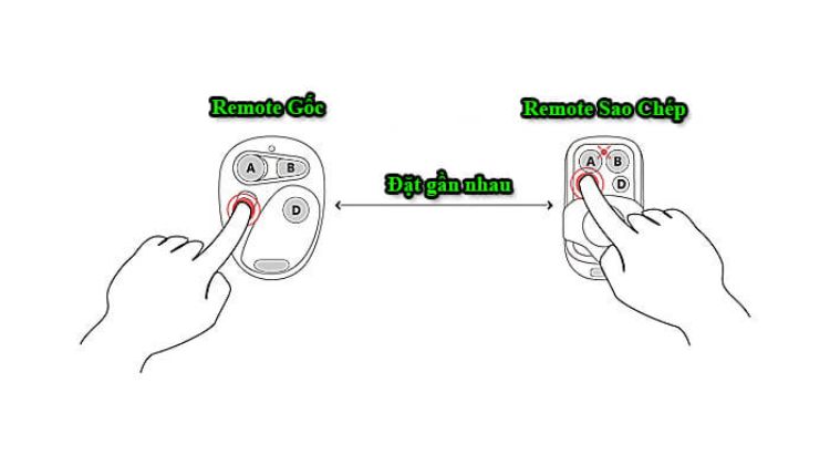 hướng dẫn sao chép remote cửa cuốn